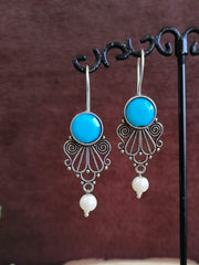 Stone Studded Hook Earrings | Sarichka