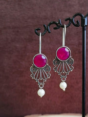 Stone Studded Hook Earrings | Sarichka