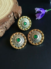 Oxidized Studs with Rings