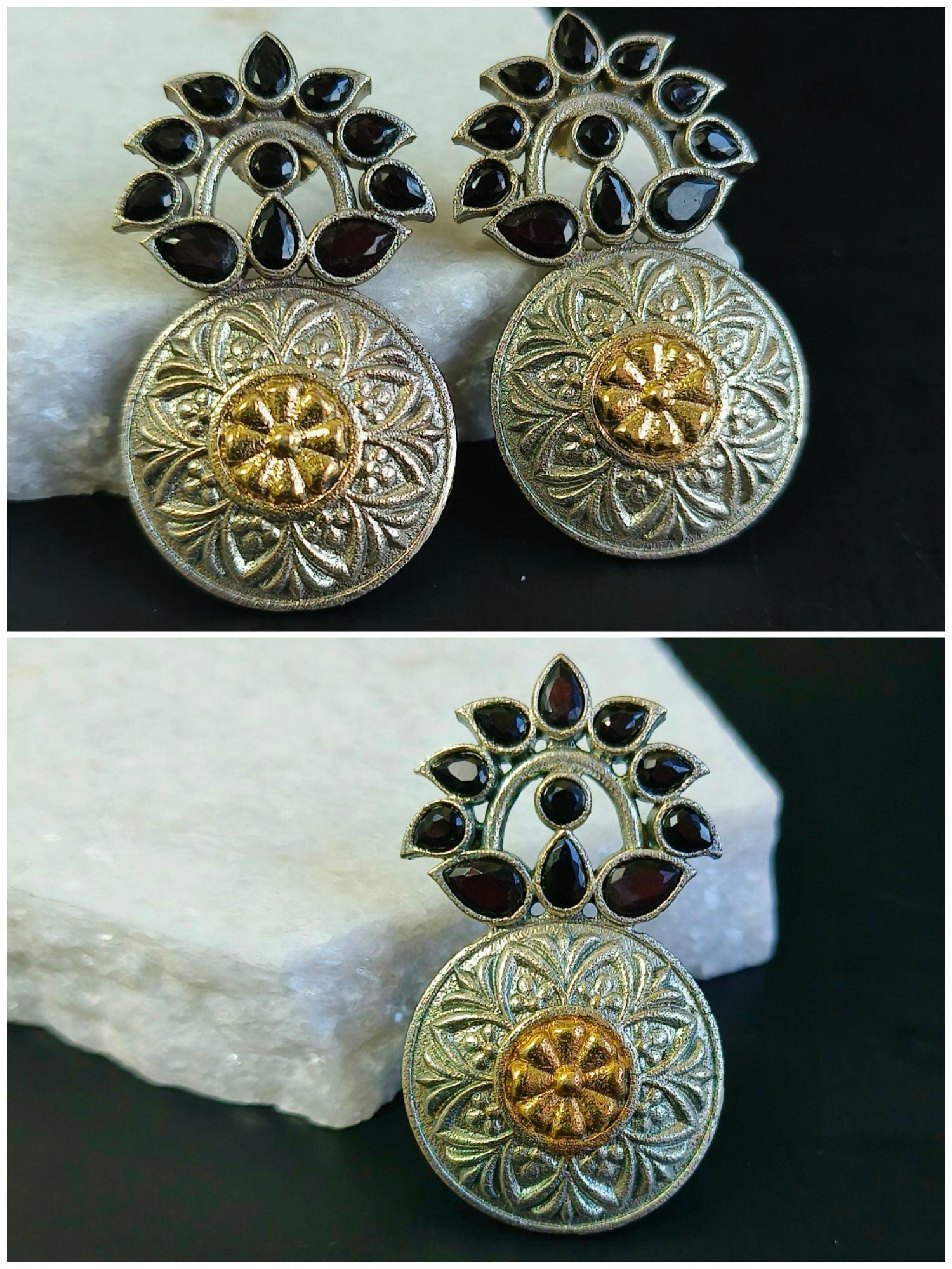 Oxidized Studs with Rings