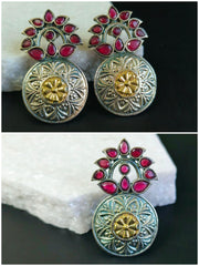 Oxidized Studs with Rings