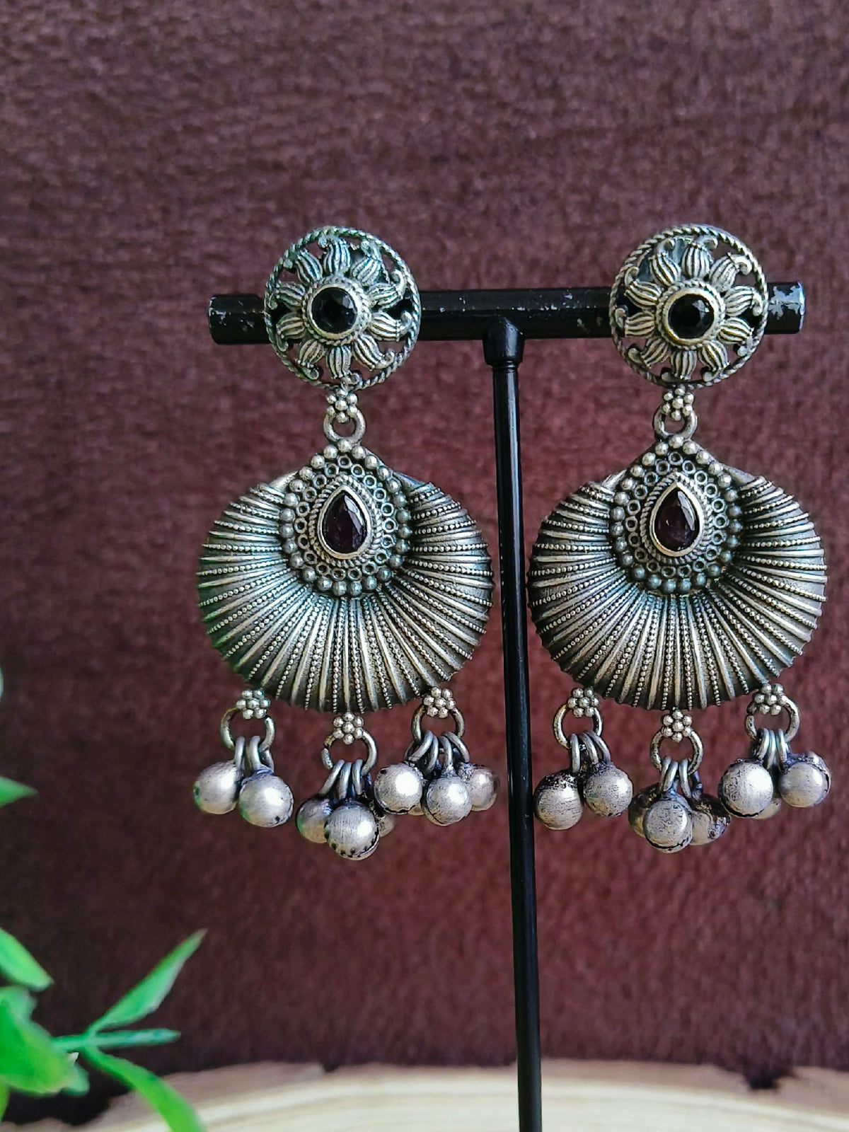 Oxidised Dangler Earrings