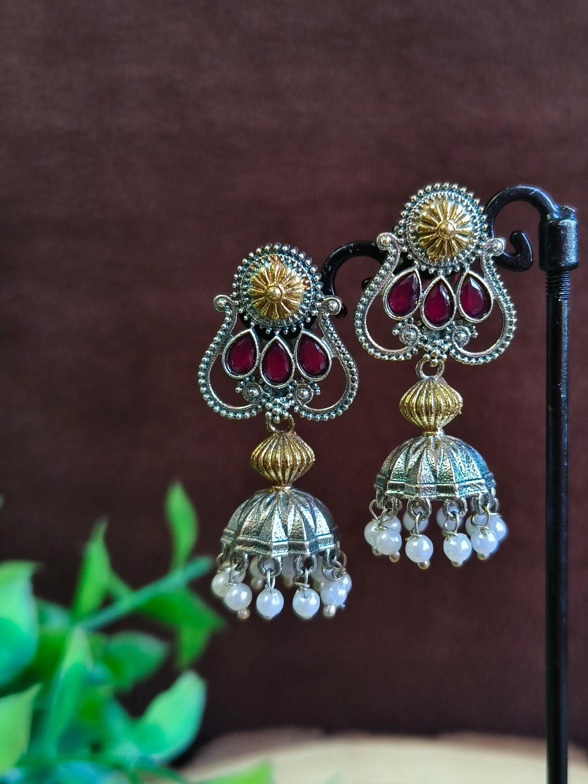 Oxidised Jhumka