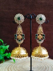 oxidised long jhumka 