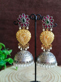 oxidized long jhumka