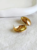 Bold Golden Dome Chunky Stud Earrings | Sarichka