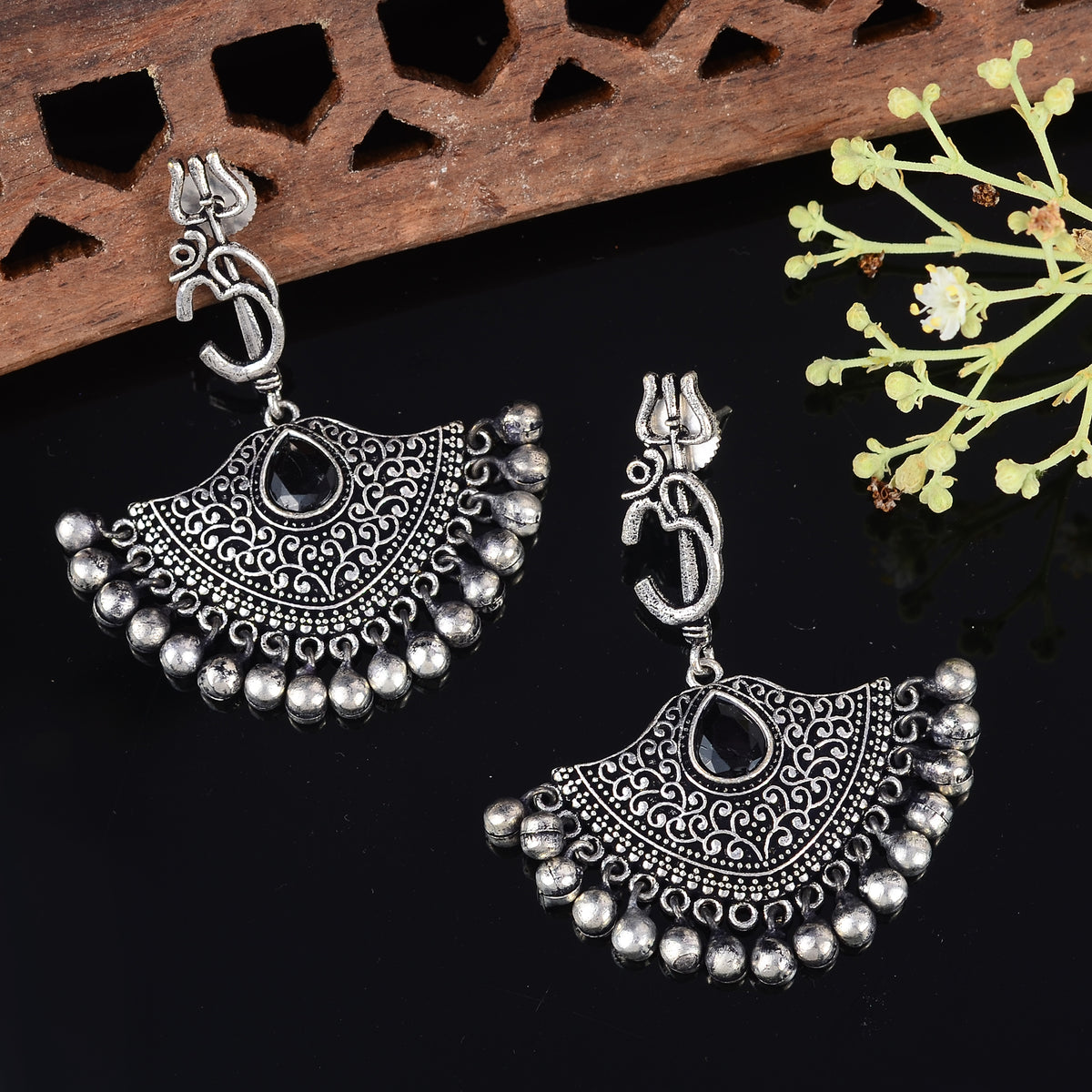 Oxidized Dangler Earrings