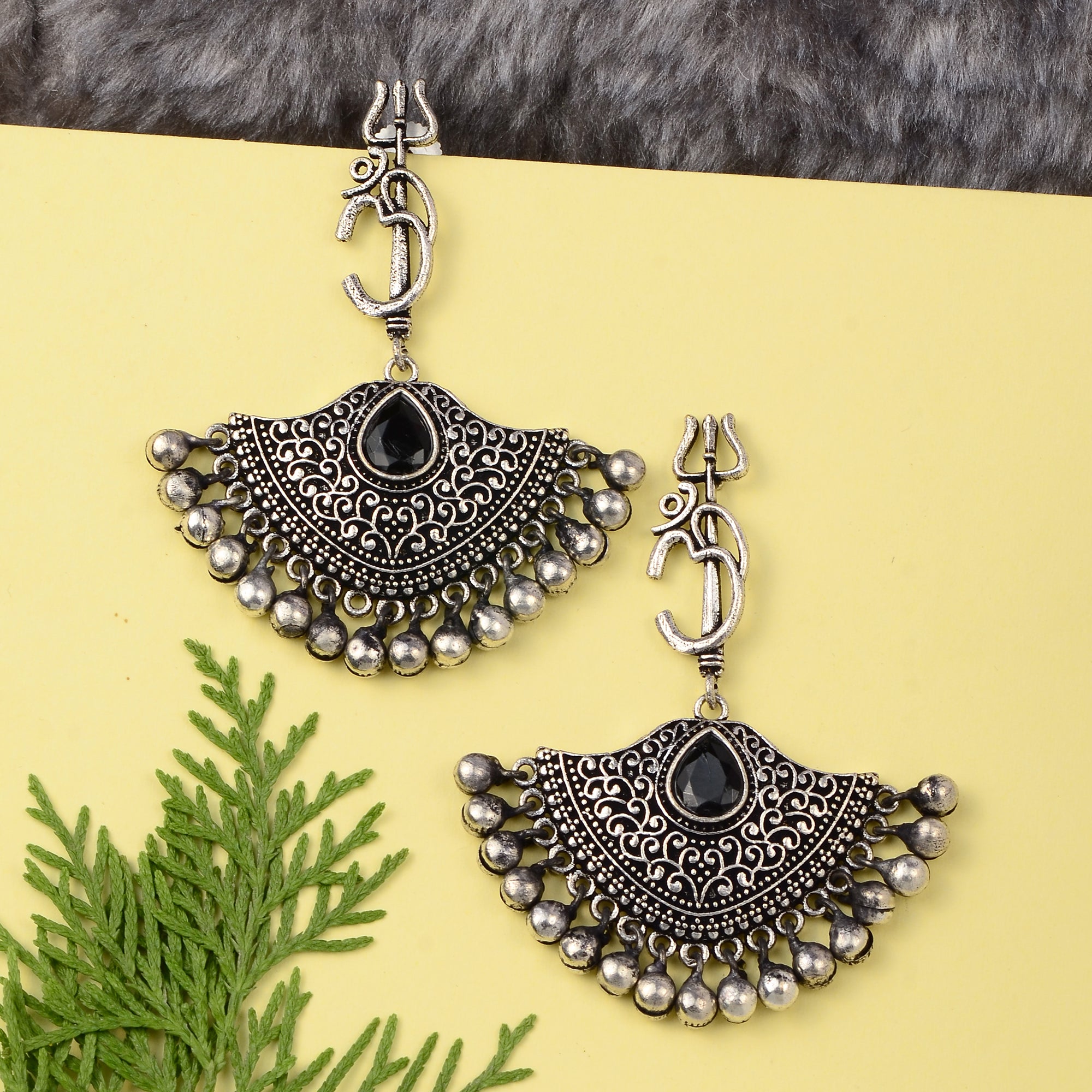 Oxidized Dangler Earrings