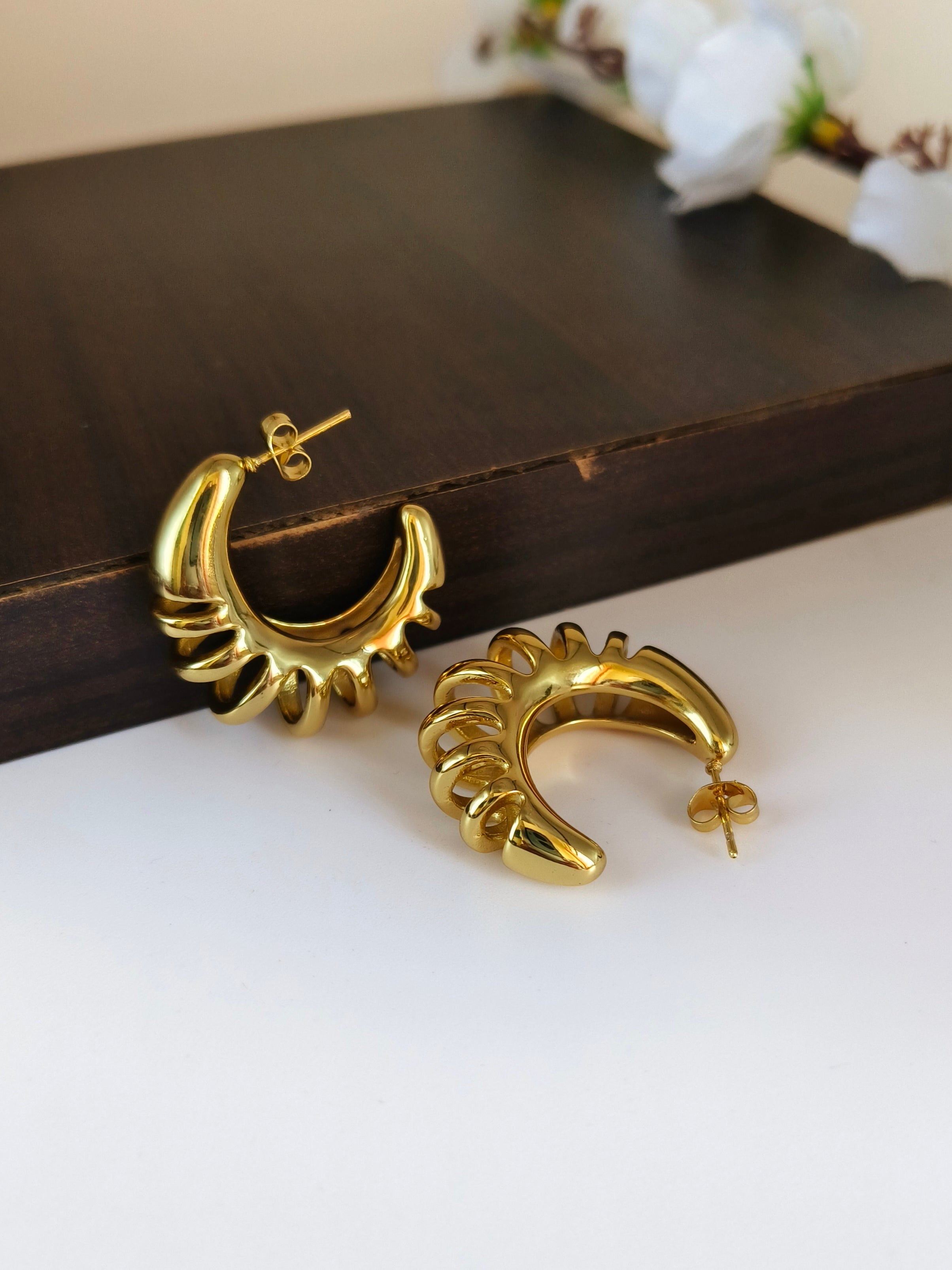 Golden Hoop Earrings