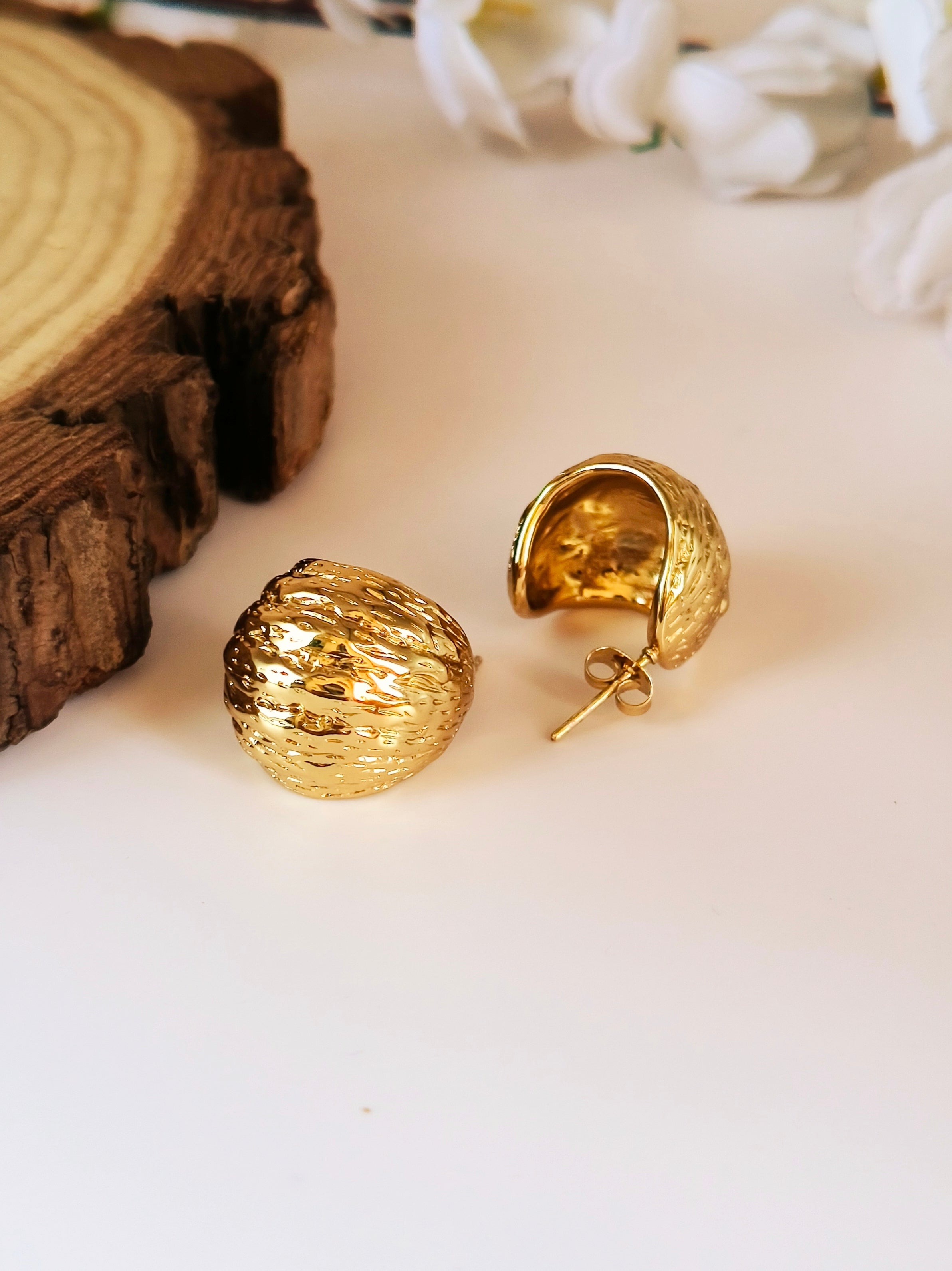 Golden Hoops Earrings 