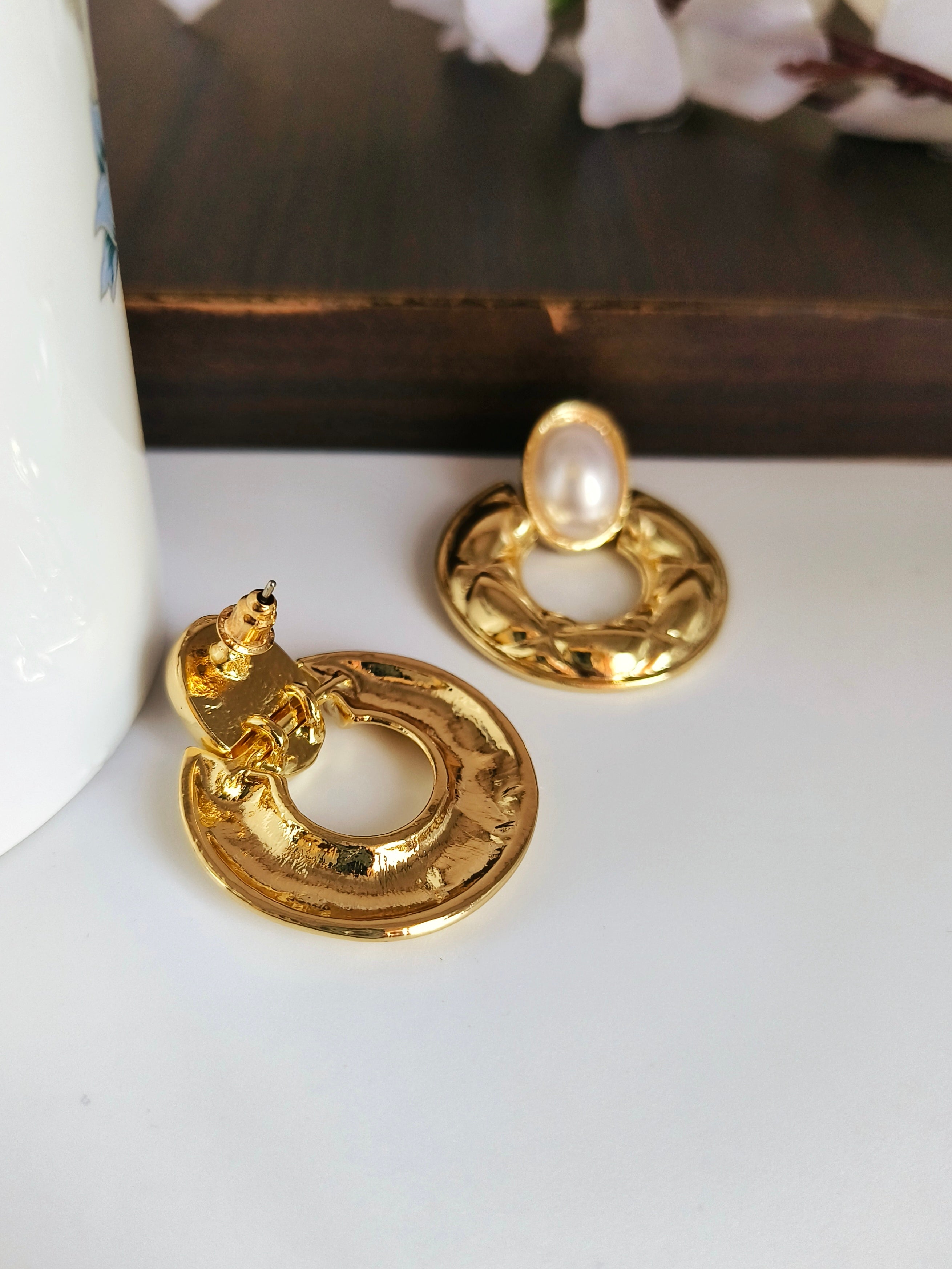 Golden Stud Earrings 