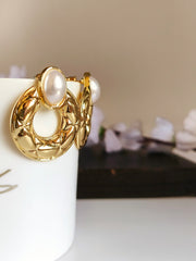 Golden Stud Earrings 