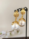 Golden Pearl Earrings