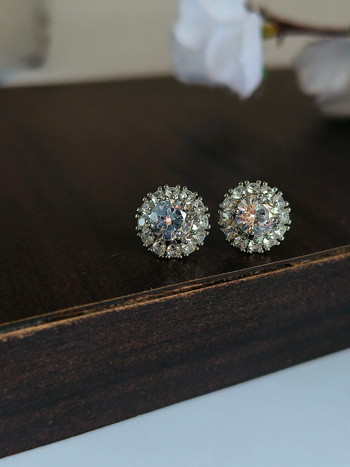 Golden Diamond Studs