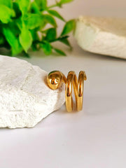 Spiral Gold Plated Rings