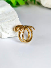 Spiral Gold Plated Rings