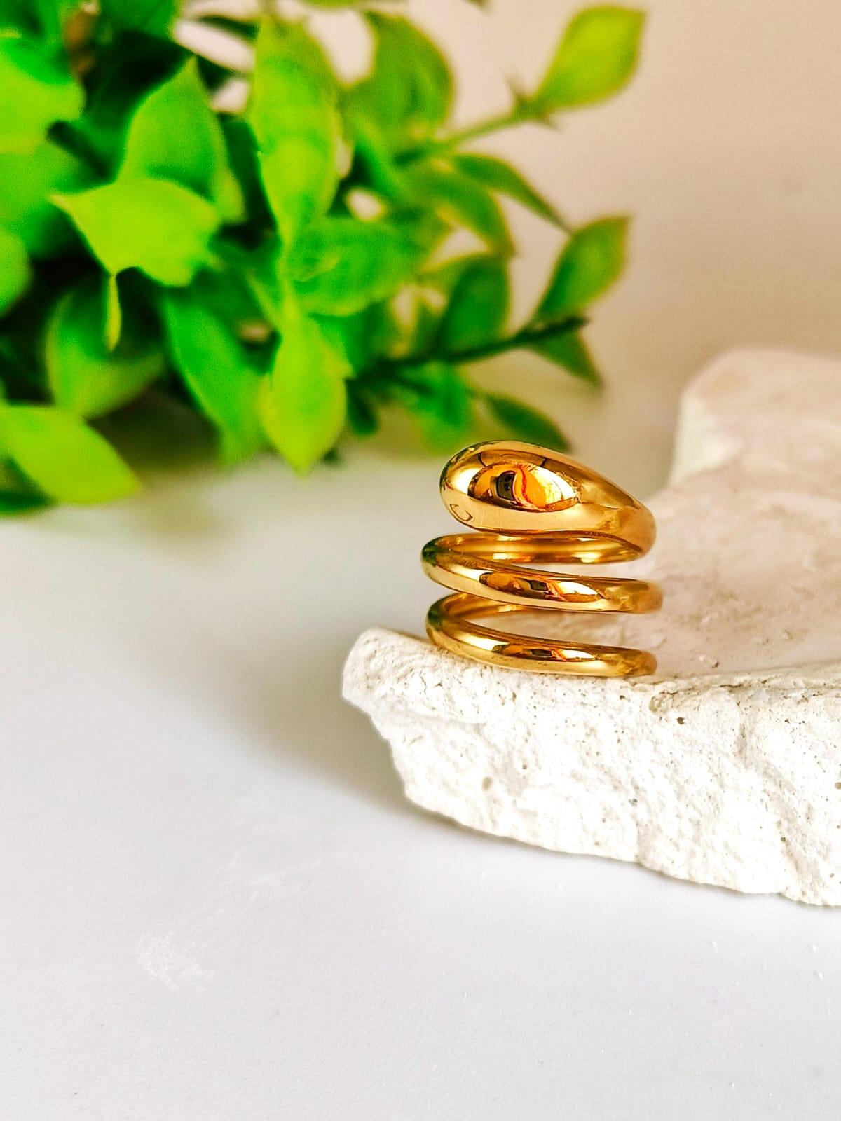 Spiral Gold Plated Rings