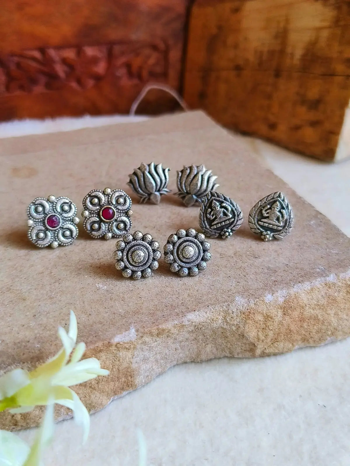 Elegant Brass Studs Combo Set | Sarichka