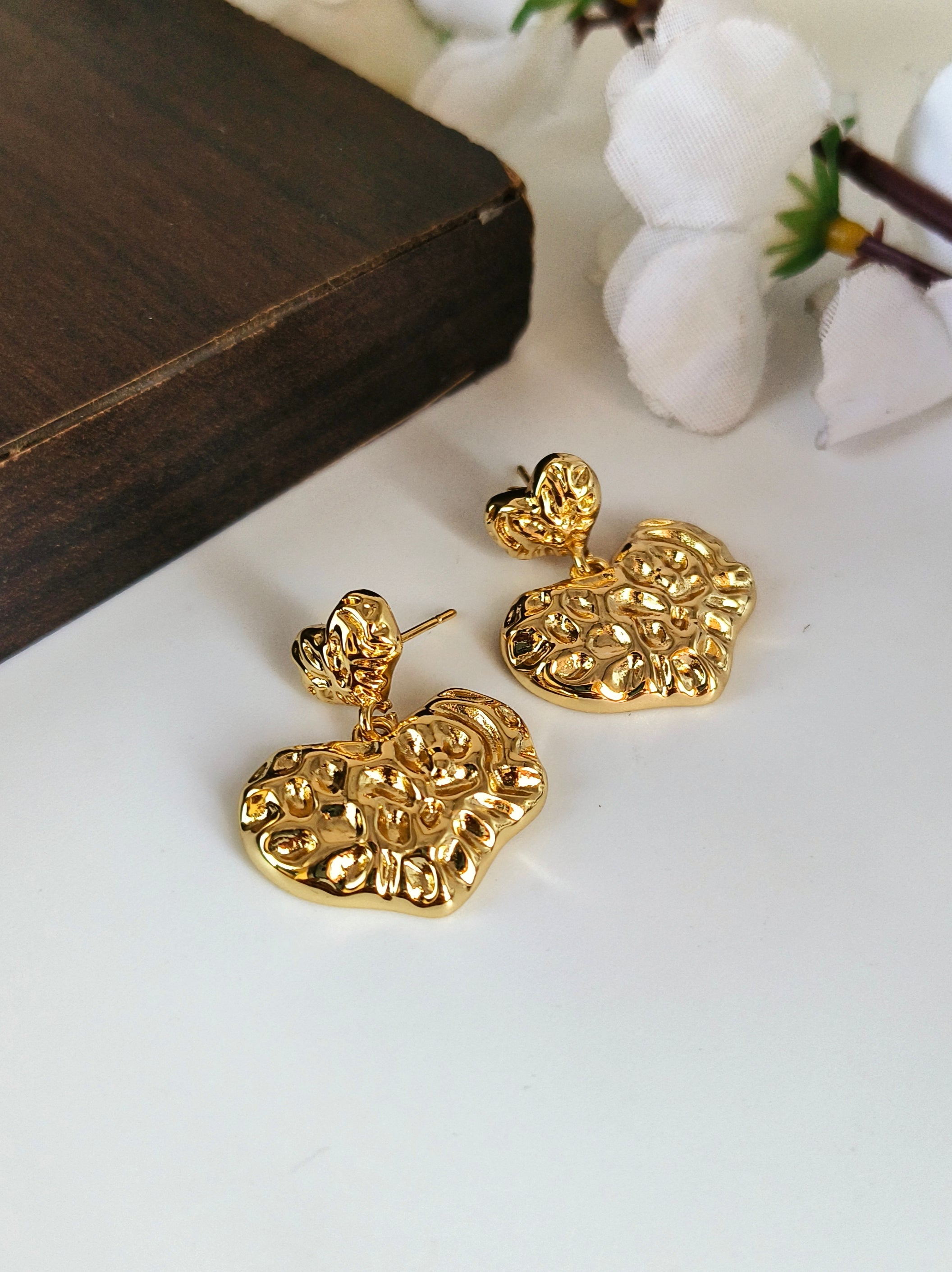 Golden Stud Earrings 