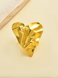 Heart Shaped Gold Plated Rings | sarichka