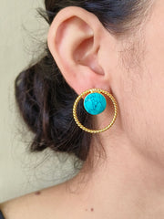 Golden Daily Wear Earrings | Sarichka