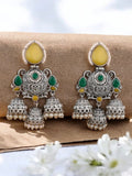 Shop Timeless Oxidized Jhumka with Stones for Special Occasions | Sarichka