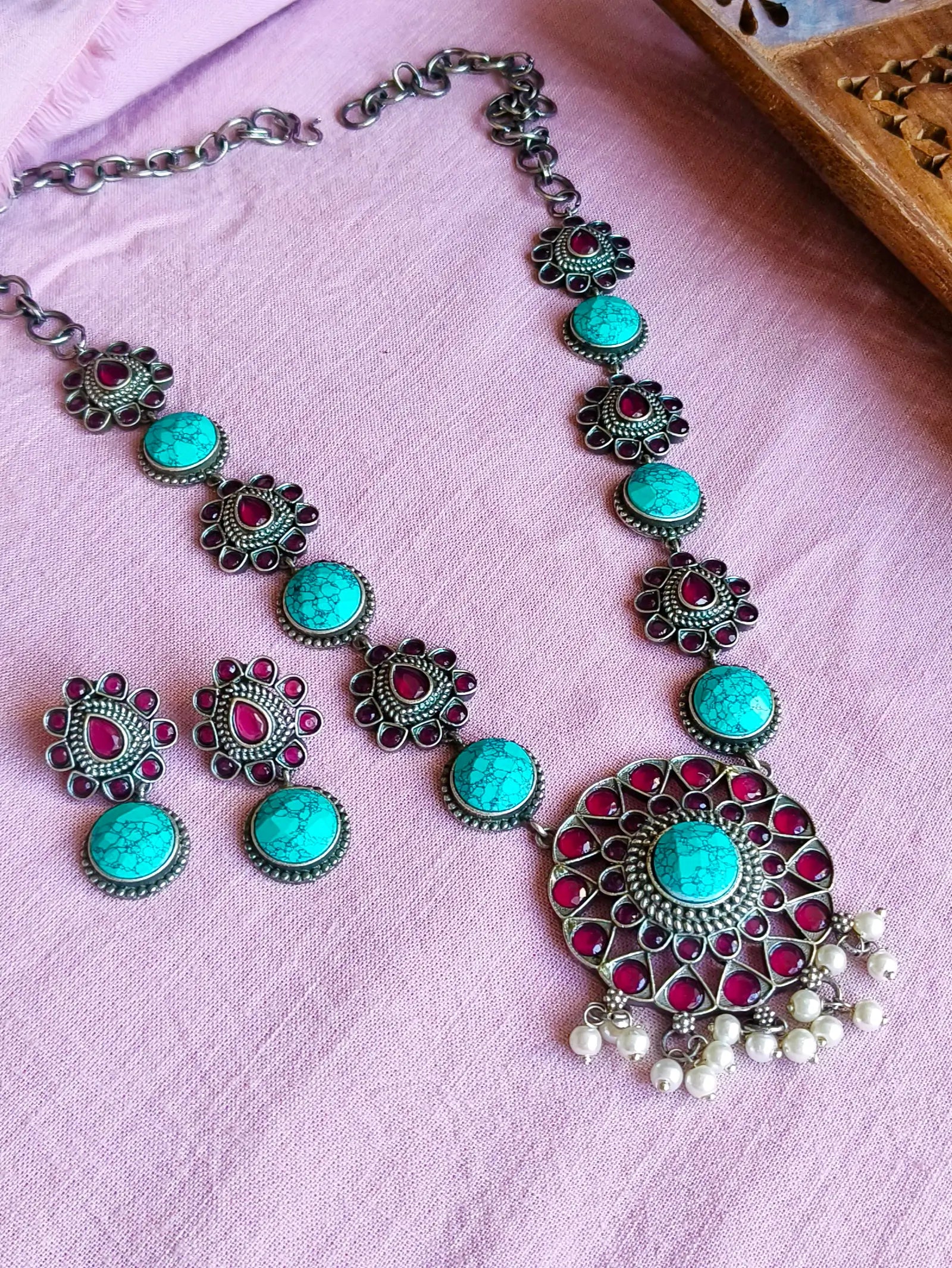 Oxidized Necklace Set | Sarichka