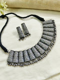 Traditional Oxidised Silver Replica Necklace Set for Navratri & Garba | Sarichka