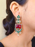 Silver Look-Alike Dangler Earrings for Elegant Ethnic Wear | Sarichka