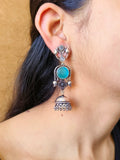 Oxidised Three-Tier Party Wear Jhumka Earrings | Sarichka