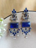 Silver Look-Alike Dangler Earrings for Elegant Ethnic Wear | Sarichka