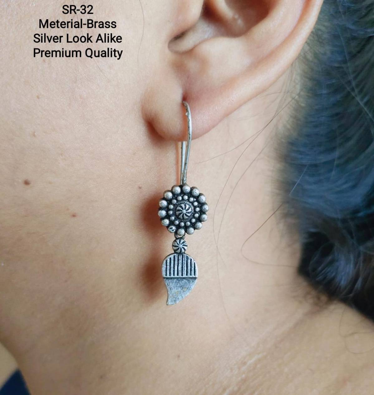 Elegant Silver Keri Hook Earrings | Sarichka