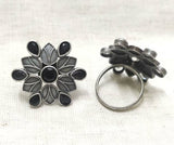 Oxidised Floral Navratri Statement Ring | Sarichka Fashion