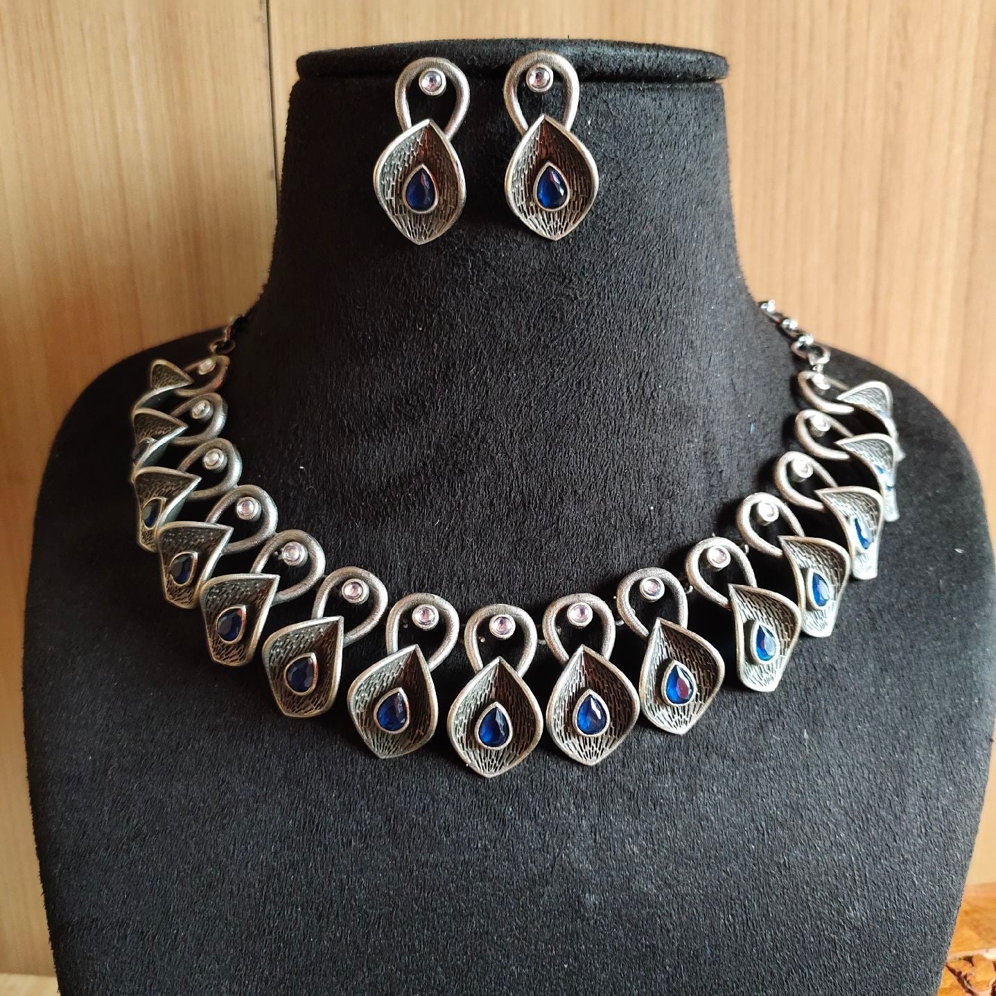 Antique Oxidised Silver Statement Necklace | Sarichka Fashion