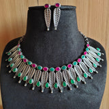 Antique Silver-Toned Elegant Necklace Set | Sarichka Fashion