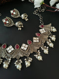 Oxidised Victorian Necklace Set for Women | Sarichka Fashion