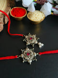 Oxidized Lotus Rakhi Combo for Bhaiya-Bhabhi | Sarichka Fashion