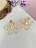 Floral Golden Stud Earrings | Sarichka