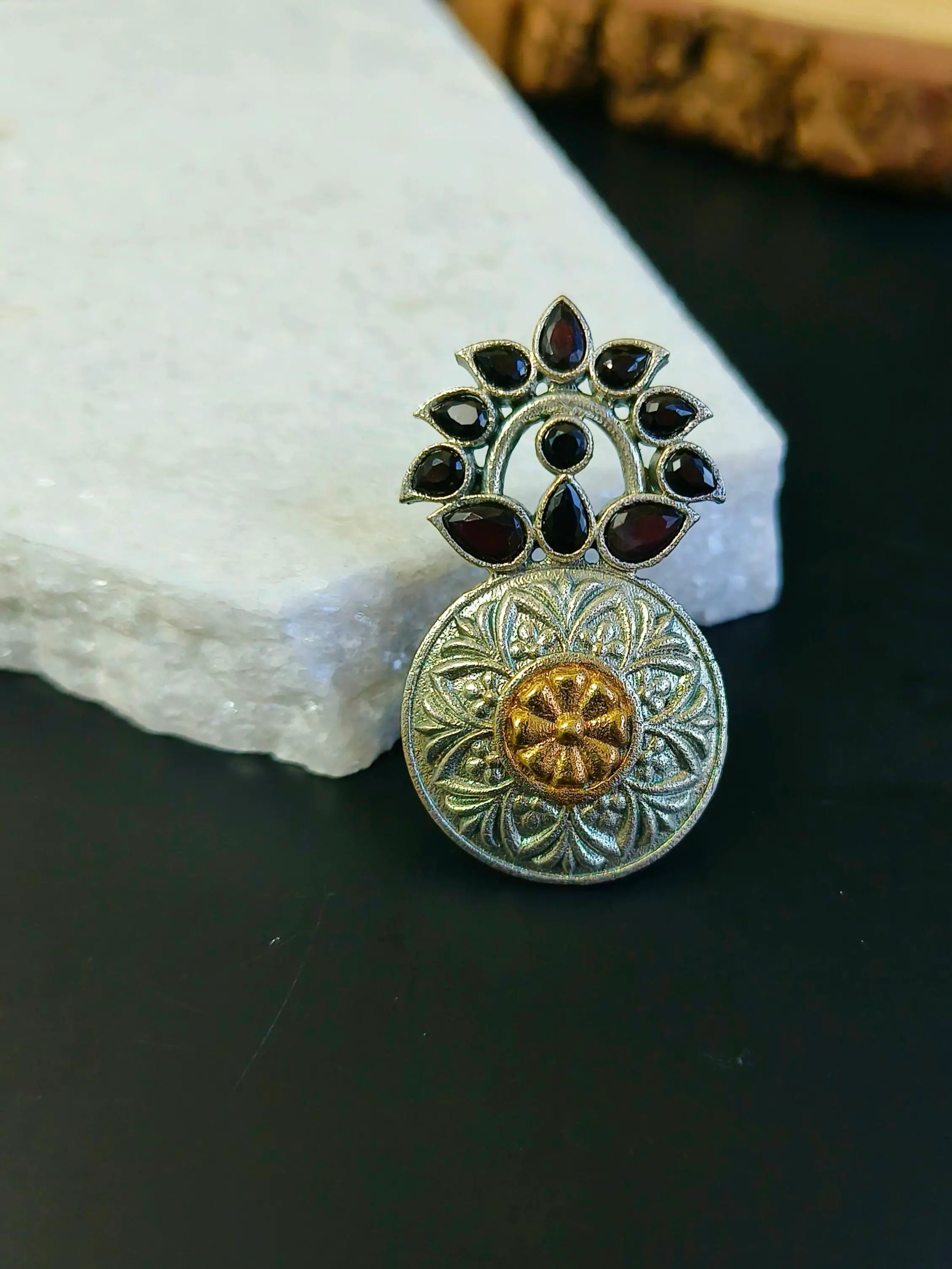 Dual Tone Oxidised Adjustable Rings | Sarichka