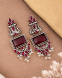 Silver Look-Alike Dangler Earrings for Elegant Ethnic Wear | Sarichka