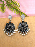 Oxidised Pearl Drop Dangler Earrings – Elegant Party Wear Statement | Sarichka