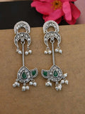 Antique Silver Dangler Earrings with Timeless Replica Design | Sarichka