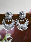 925 Silver Plated Chandbali Earrings with Timeless Elegance | Sarichka