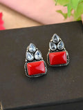 Oxidised Monalisa Trendy Stud Earrings for Casual Wear | Sarichka