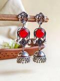 Oxidised Three-Tier Party Wear Jhumka Earrings | Sarichka