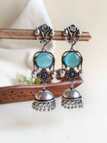 Oxidised Three-Tier Party Wear Jhumka Earrings | Sarichka