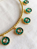 Handcrafted Gold-Plated Kundan Hasli Set with Stud Earrings | Sarichka