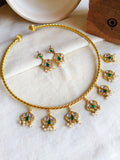 Elegant Gold-Plated Hasli Set with Dangler Earrings | Sarichka