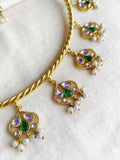 Elegant Gold-Plated Hasli Set with Dangler Earrings | Sarichka