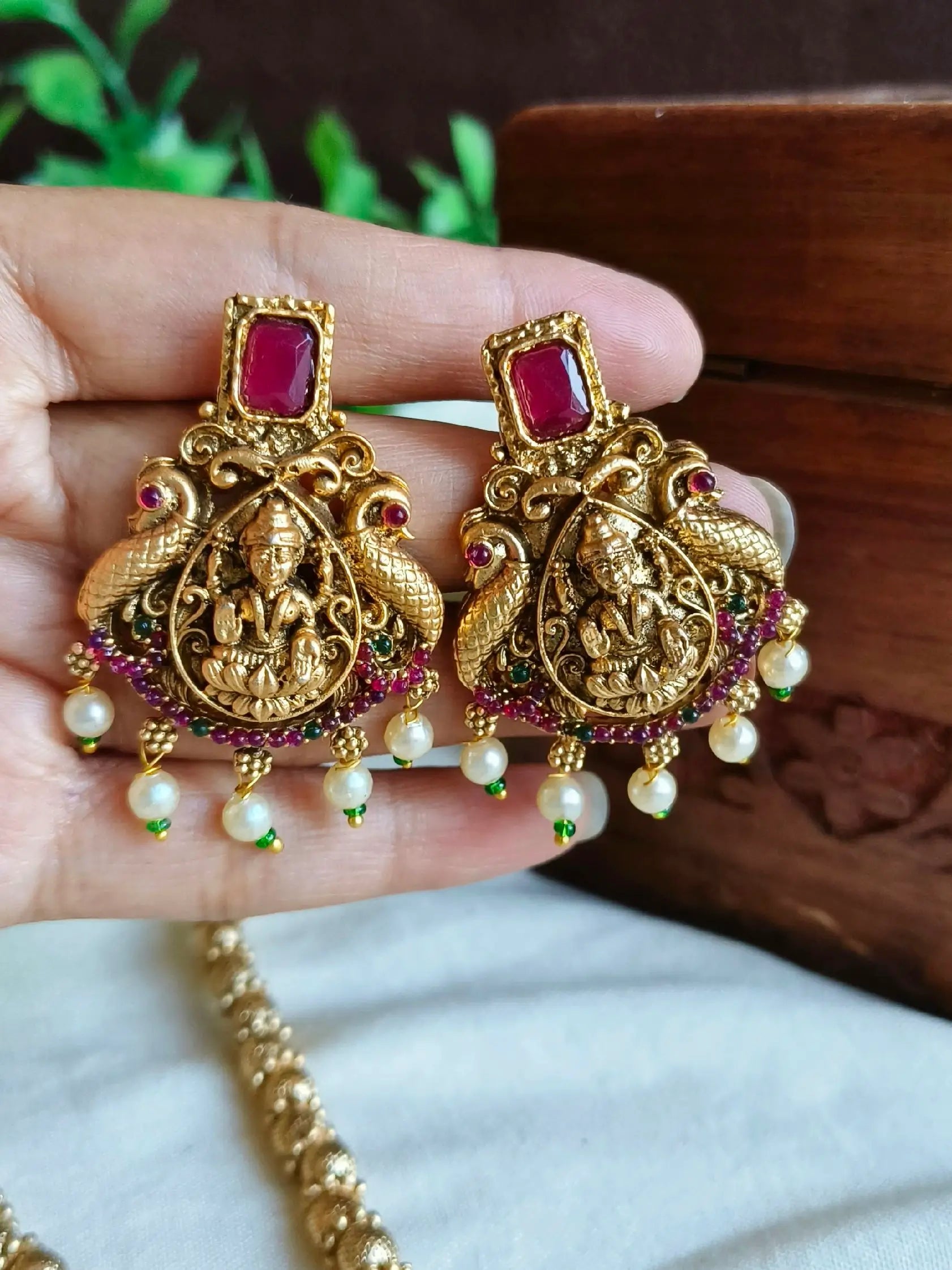 South Indian Gold-Plated Party Pendant | Sarichka